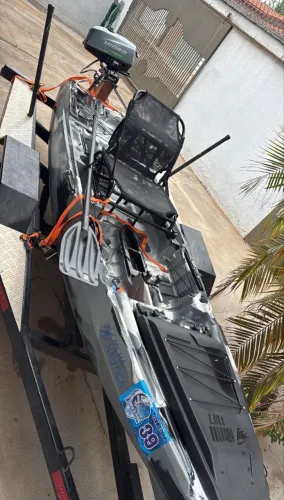 Caiaque+motor 4HP Hidea+motor Eletrico phantom 54lb