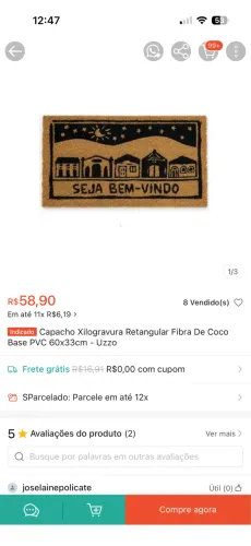 Vendo tapete capacho