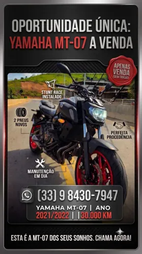 Yamaha MT07 - Oportunidade 