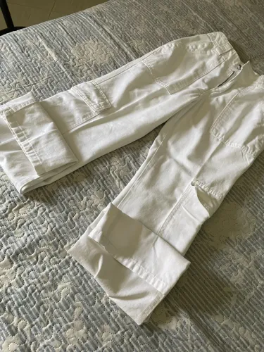 Calça Cargo Feminina Youcom Branca