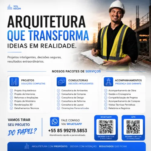 Visita de proposta de projeto arquitetonico - reforma - consultoria ou designe interiores