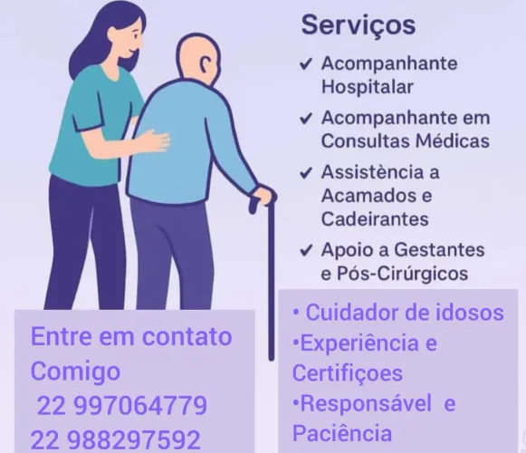 Cuidado  de idosos (*) estou disponível 24horas.