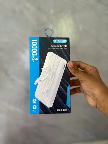 Carregador portátil 10.000 mAh com cabos -