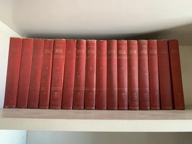 Enciclopédia Barsa, 16 volumes, capa vermelha