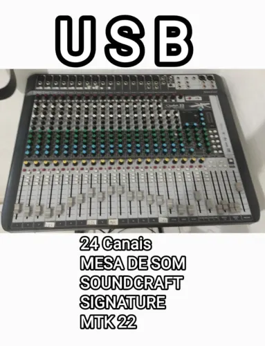 Mesa de Som Soundcraft 22 Canais