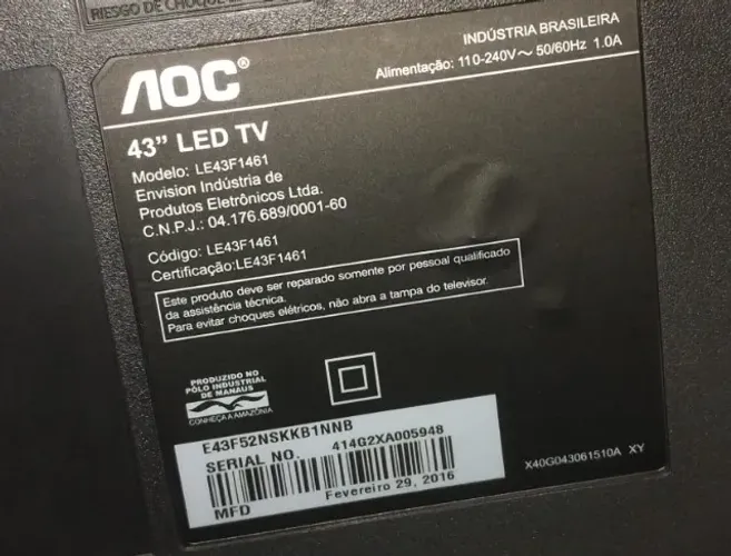 TV AOC 43 P