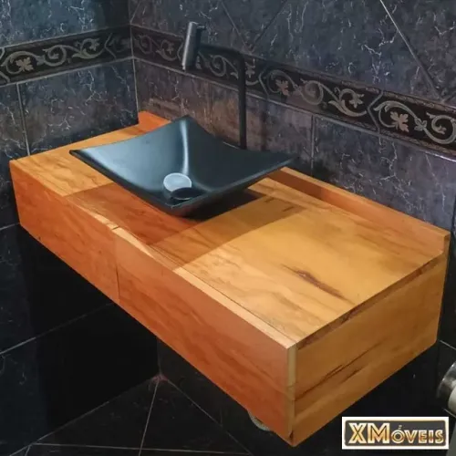 LAVABO EM PEROBA ROSA MAQUINADO