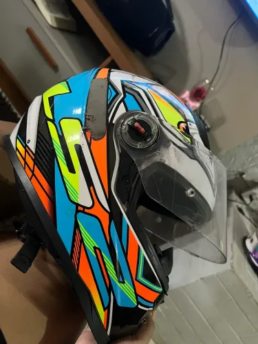 CAPACETE LS2 FF358 XDRON LARANJA COLORIDO.