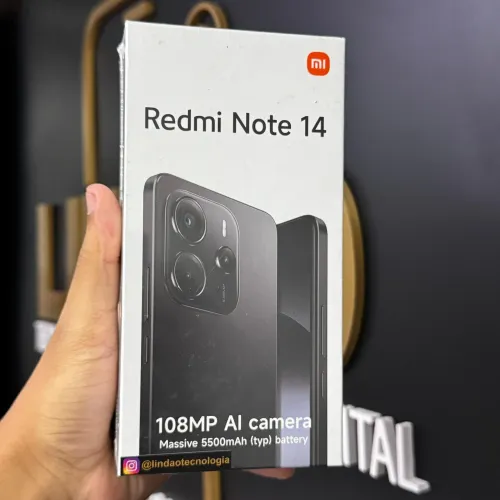 LOJA FÍSICA. XIAOMI REDMI NOTE 14 128GB 6GB RAM | PARCELADO NO BOLETO PARA NEGATIVADOS