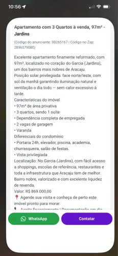 VENDO APARTAMENTO 3 QUARTOS BAIRRO JARDINS