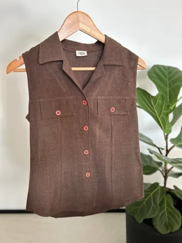 Colete p/M Marrom Feminino