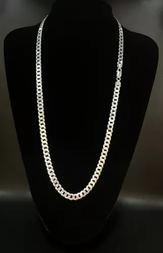 colar prata 925 70 cm 8mm faço envio
