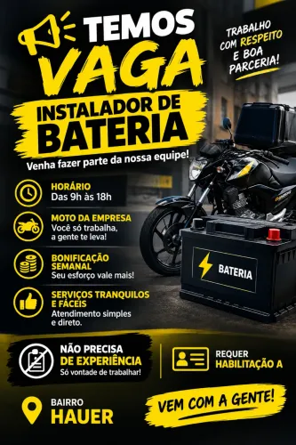 Vaga instalador de bateria 