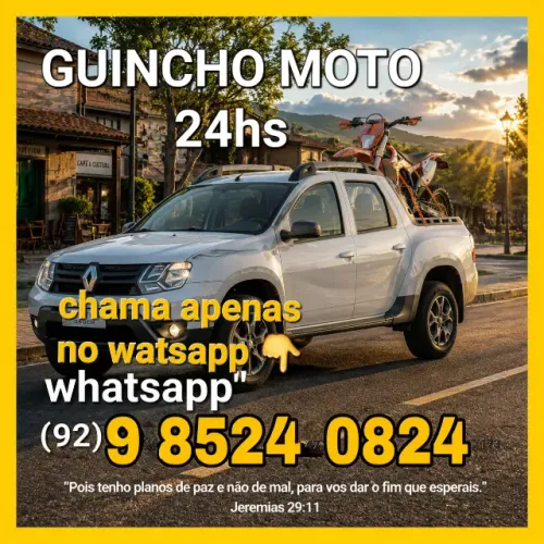 GUINCHO MOTO Zap9`8524~0824. todo dia 24HS DISPONÍVEL TODOS BAIRROS 