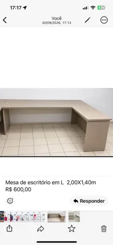 Mesa em L para escritório
