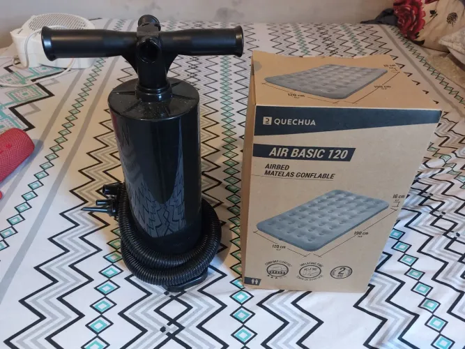 Colchão casal inflavel NOVO e bomba de ar manual NOVA