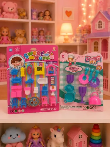 Brinquedos com 29 peças casinha infantil