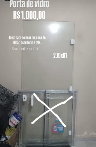 Porta de vidro para escritório