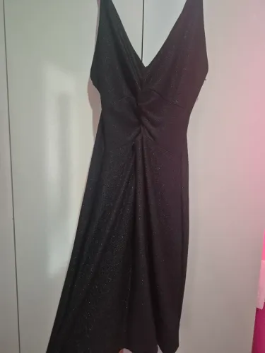 Vestido lurex preto
