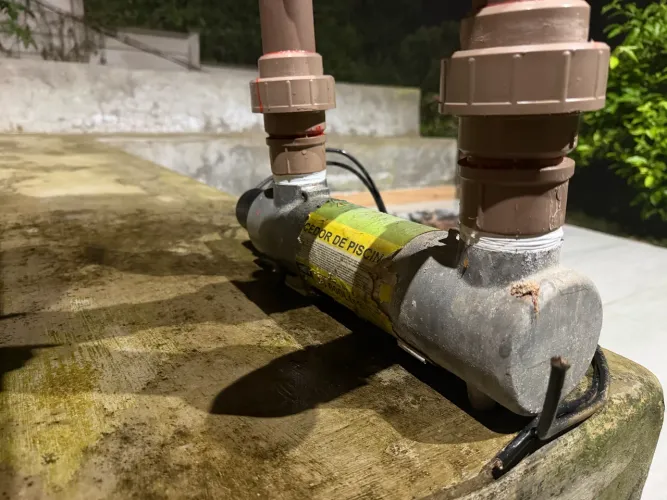 Aquecedor piscina 30000L - 9000W com conexões