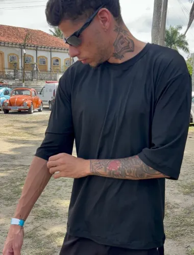 Camisa Oversized Black Masculina Nova
