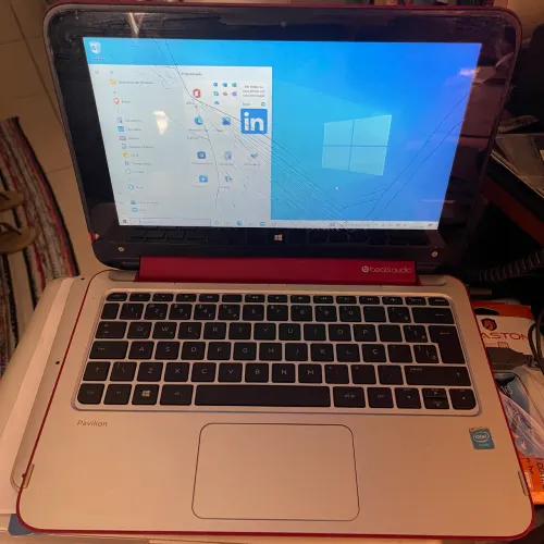 HP notebook Pavilion 11 X360 Beats áudio trincado mas funcionando garantia 