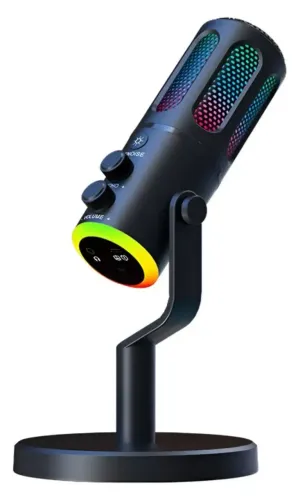 Microfone Condensador para Streaming Podcast Conteúdos Digitais Tik Tok 