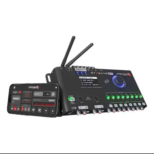 Processador de Áudio Stetsom STX2496 BT High-End com Bluetooth e Player Integrado
