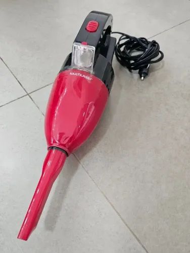 Aspirador de Pó Automotivo 12V 60W Vermelho Multilaser