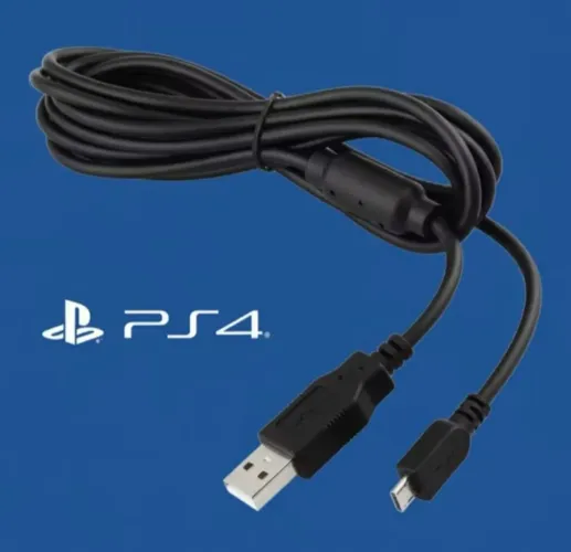 Cabo Controle Ps4 Carregador Rápido Com Filtro Usb V8