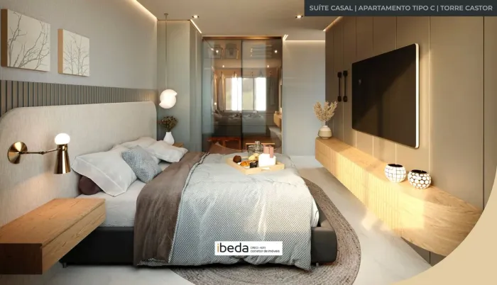 ibeda - Gemini Apartamento em Lagoa Nova. Sala, cozinha, 2 suítes + 1 semi 110m2