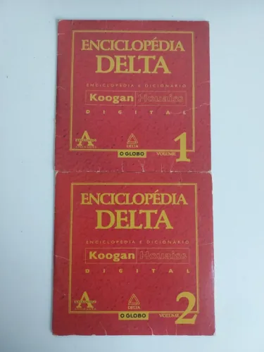 Kit 2 CDs Enciclopedia Delta Koogan Houaiss Digital Vol 1 e 2 O Globo 1998 Vintage