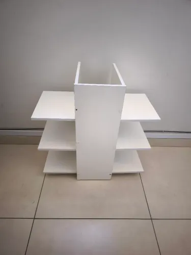 Gabinete armário de banheiro para pia de coluna branco