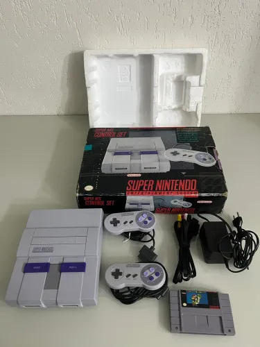 Super Nintendo Tdo Original Na Caixa Com Mario World