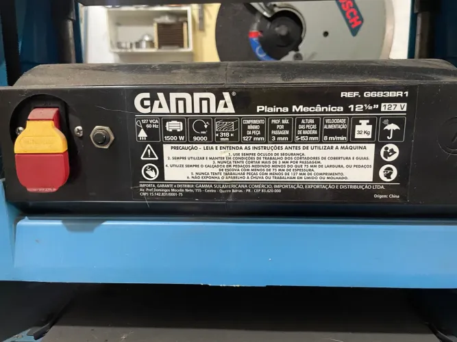 Plaina Desengrossadeira Gamma