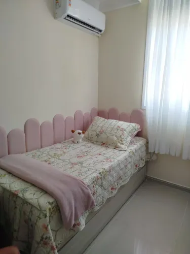 Cama solteiro com auxiliar e 4 gavetas