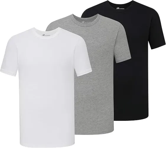 Kit 3 Camisetas New Balance Men's Cotton Crew Neck - Tamanho Large - Original - Novo!