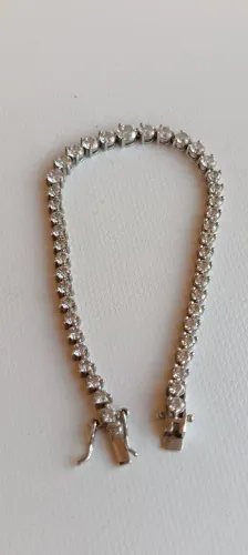 Pulseira de prata riviera