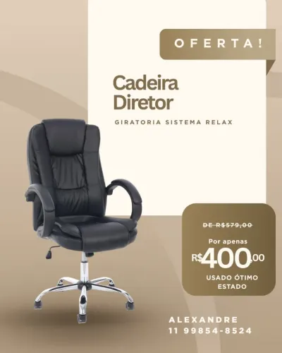 Cadeira giratória de diretor