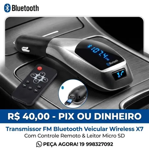 Transmissor FM bluetooth