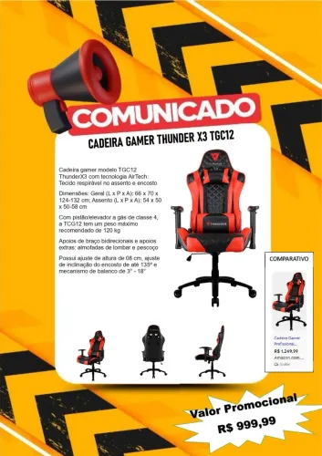 Cadeira gamer Thunder