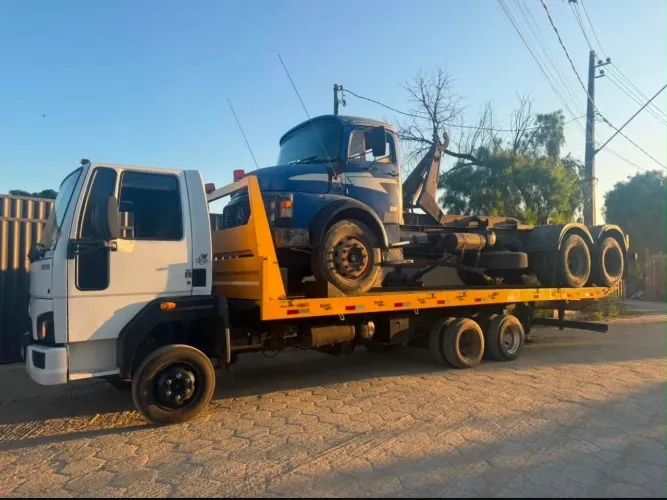 caminhão ford cargo prancha hidráulica guincho 