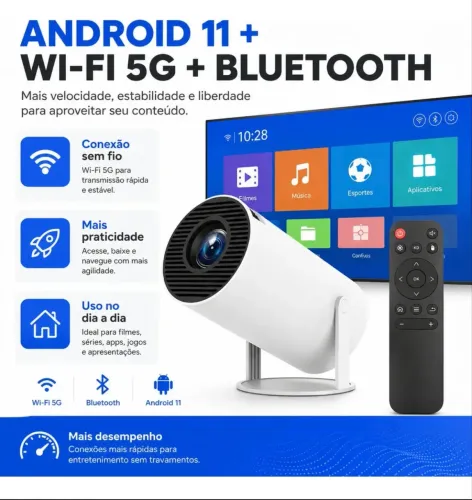 Projetor Portátil Ultra HD