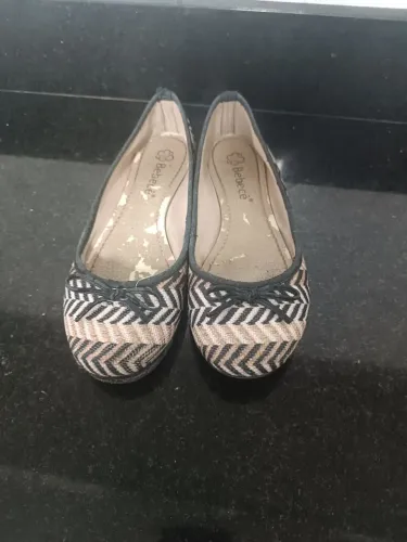 Sapatilha Bebecê Estampa Chevron / Zigue-zague - Tamanho 36