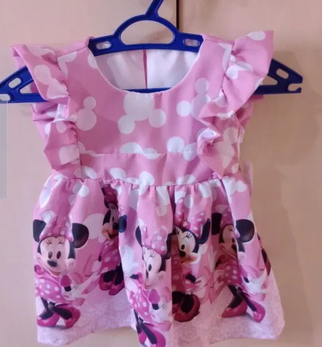 Vestido infantil temático Minnie tam 2