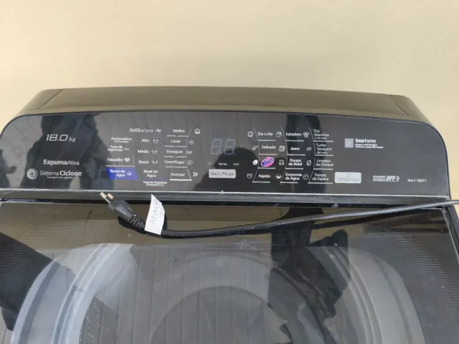 Máquina de Lavar Panasonic 18kg Titânio 127V (NA-F180P7T) -1000 reais mas teem conversa