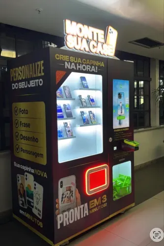 Passo o Ponto Máquina de Vending para personalização de capinha de celular- R$90.000,00