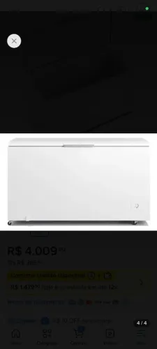 Freezer inverter Eletrolux 513 litros usado 3 meses