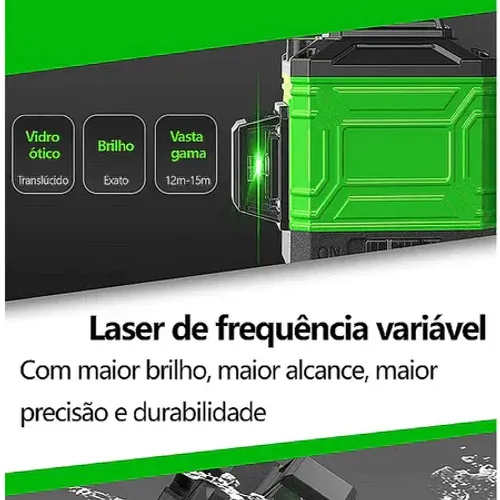Nível a Laser Profissional 360° Auto,Nivelamento com 8/12/16 Linhas Rotativas Ajustável