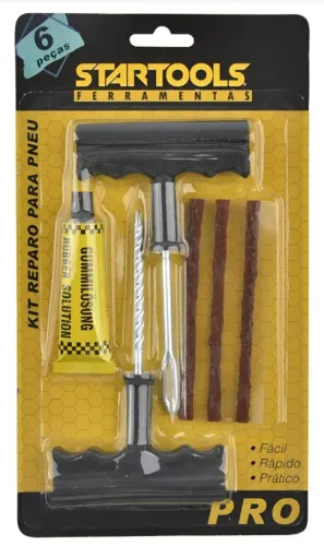 Kit reparo remendo pneu moto - carro
